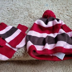 Kids Gymboree Hat and Mitten Set - Size 8 and Up